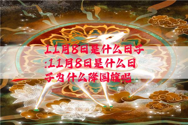 11月8日是什么日子:11月8日是什么日子为什么降国旗呢