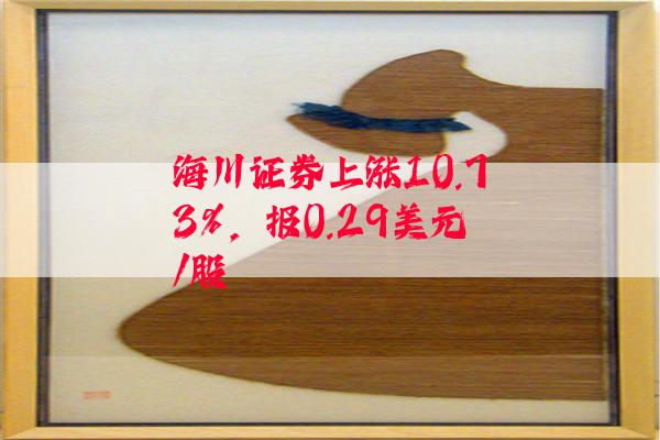 海川证券上涨10.73%，报0.29美元/股