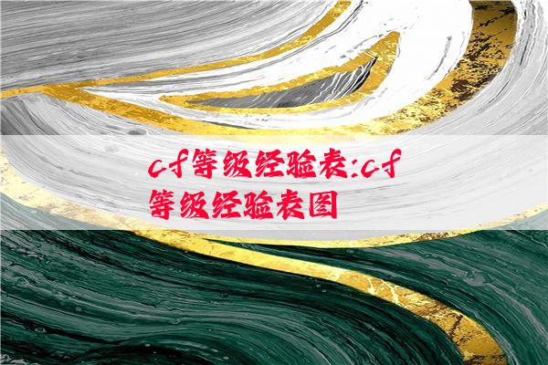 cf等级经验表:cf等级经验表图